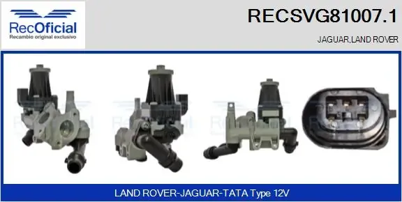 Válvula EGR RECSVG810071 Recoficial