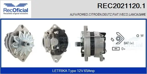 Alternador MAR375 Magneti Marelli
