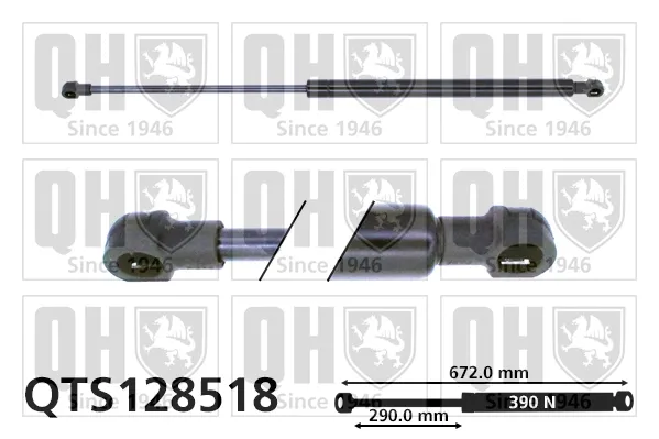 Amortiguador maletero 1615080980 Peugeot/Citroen