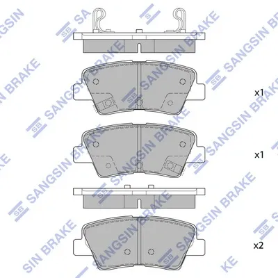 Pastillas de freno traseras SP1401 Hi-q
