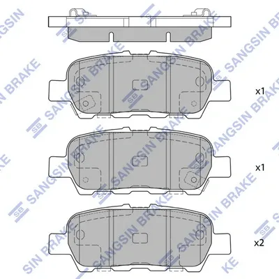 Pastillas de freno traseras SP1637 Hi-q