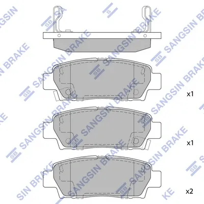 Pastillas de freno traseras 0446622060 Toyota