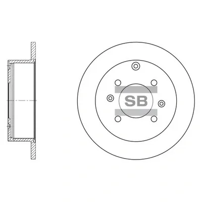 Disco de freno trasero SD1047 Hi-q
