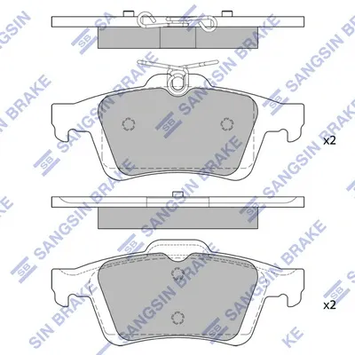 Pastillas de freno traseras SP2091 Hi-q