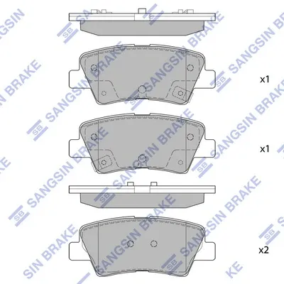 Pastillas de freno traseras SP1407 Hi-q
