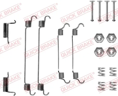 Kit de montaje de zapatas de freno traseras 1050737 Quick Brake