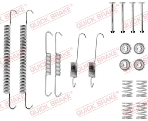 Kit de montaje de zapatas de freno traseras 1050757 Quick Brake