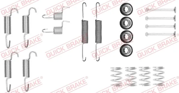 Kit de montaje de zapatas de freno traseras 1050025 Quick Brake