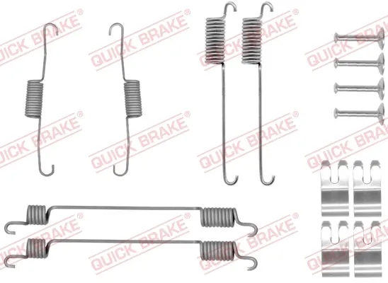 Kit de montaje de zapatas de freno traseras 1050030 Quick Brake