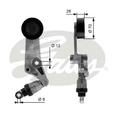 Tensor de correa, correa poli V Toyota Corolla E12