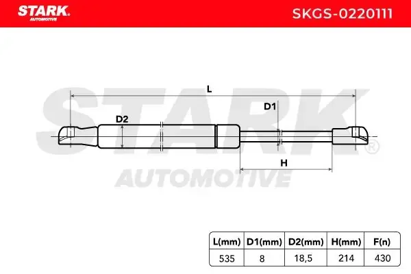 Amortiguador maletero SKGS0220111 Market (OEM)