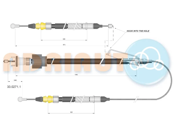 Cable de freno de mano, kit de coche ADRIAUTO 3302711