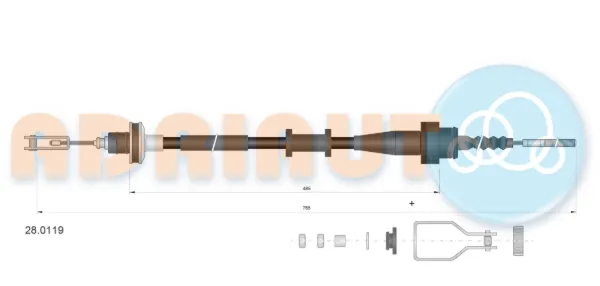 Cable de embrague 280119 Adriauto