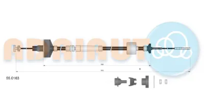 Cable de embrague ADRIAUTO 550163