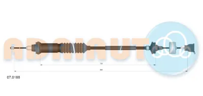 Cable de embrague ADRIAUTO 070168