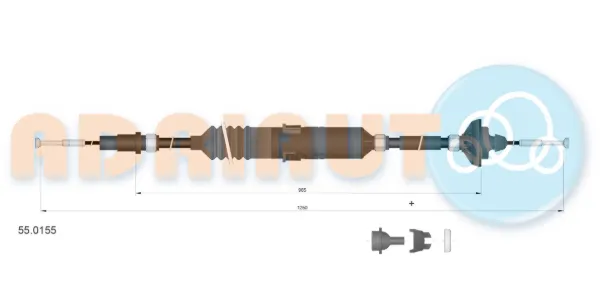 Cable de embrague 550155 Adriauto