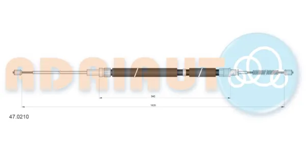Cable de freno de mano trasero derecho/izquierdo 470210 Adriauto