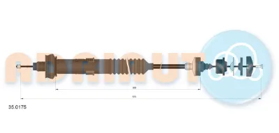 Cable de embrague ADRIAUTO 350175