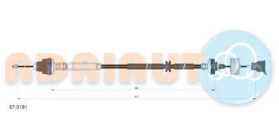 Cable de embrague ADRIAUTO 070181