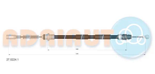 Cable de freno de mano trasero derecho/izquierdo 2702241 Adriauto