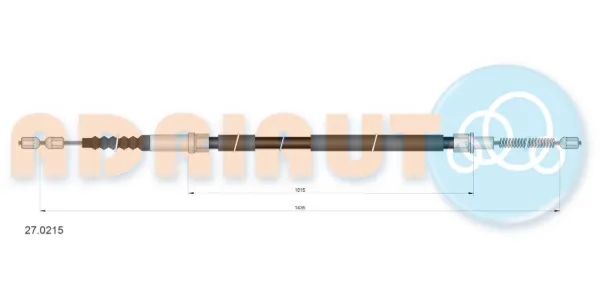 Cable de freno de mano trasero derecho/izquierdo 270215 Adriauto