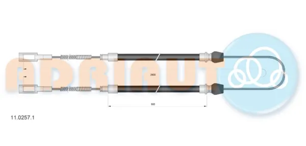 Cable de freno de mano trasero derecho/izquierdo 93812499 Iveco