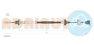 Cable de embrague ADRIAUTO 1101441