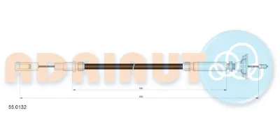 Cable de embrague ADRIAUTO 550132