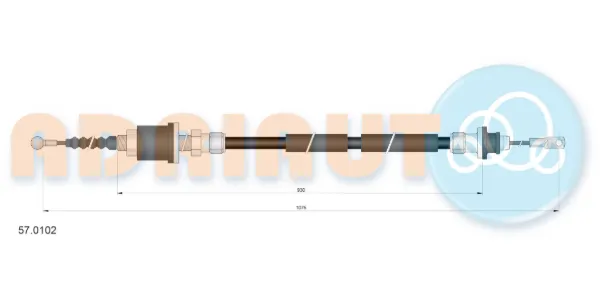 Cable de embrague 570102 Adriauto