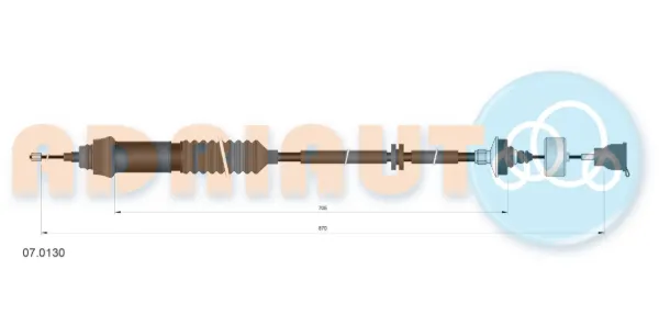 Cable de embrague 070130 Adriauto