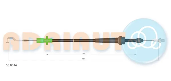 Cable del acelerador 550314 Adriauto