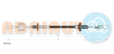 Cable de embrague ADRIAUTO 550134