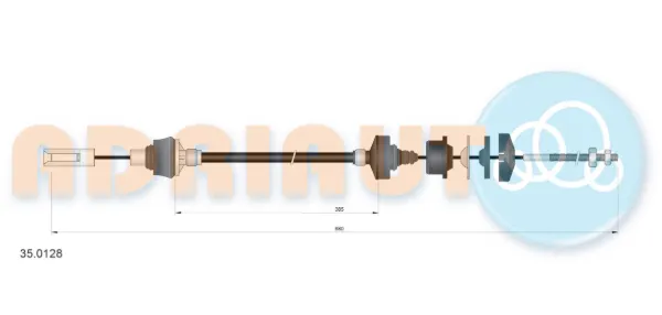 Cable de embrague 350128 Adriauto