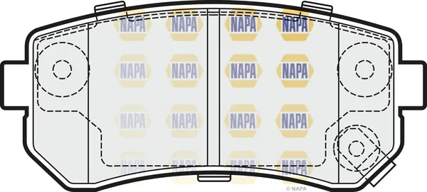 Pastillas de freno traseras NBP1303 Napa