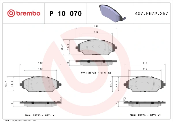 P10070 Brembo