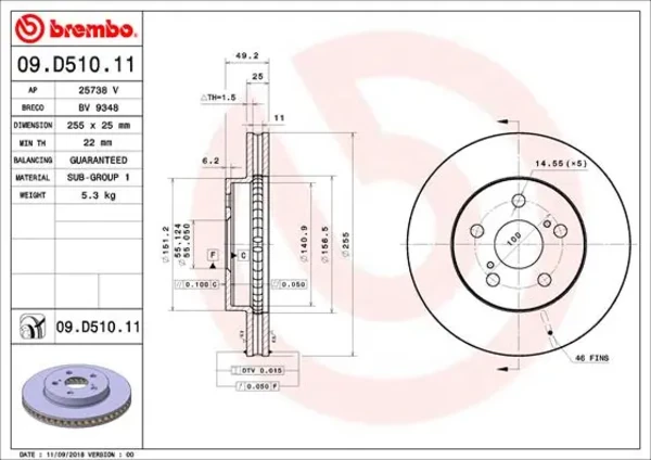 09D51011 Brembo