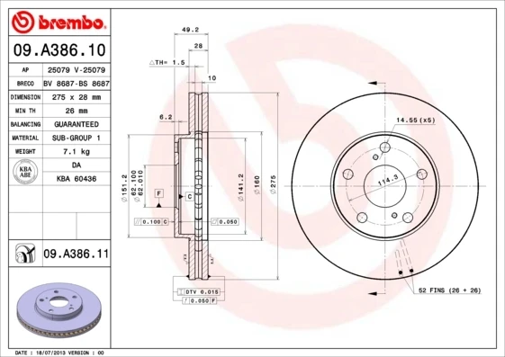 09A38611 Brembo