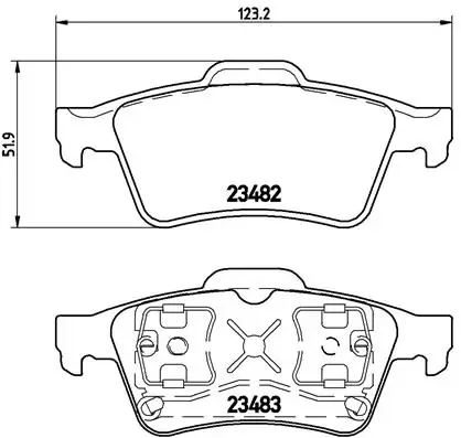 Pastillas de freno traseras P59044 Brembo