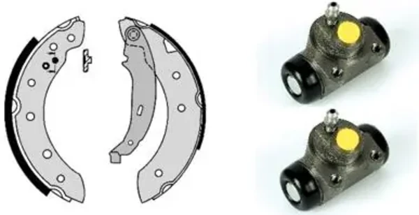 7701208114 Renault (RVI) zapatas de frenos de tambor traseras
