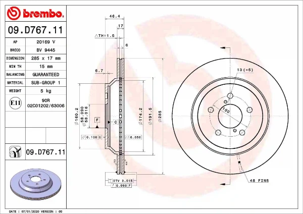 09D76711 Brembo