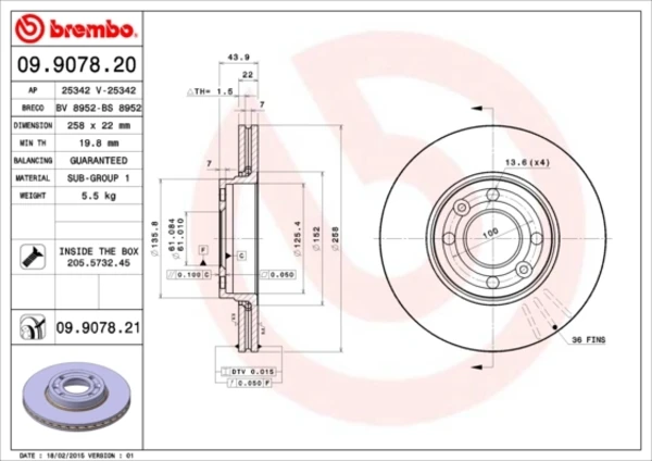 09907820 Brembo