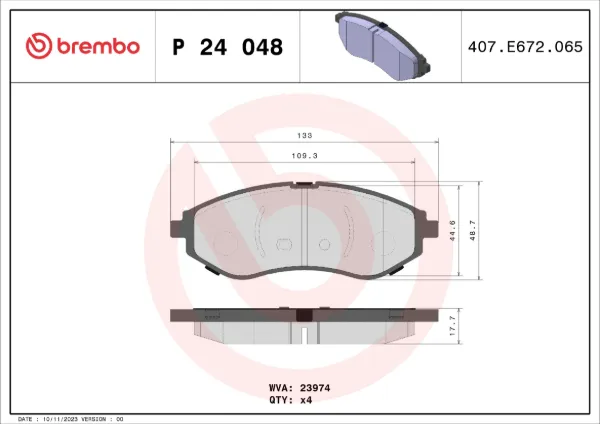 Pastillas de freno P24048 Brembo