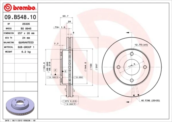09B54810 Brembo