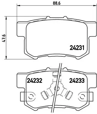 Pastillas de freno traseras P28051 Brembo