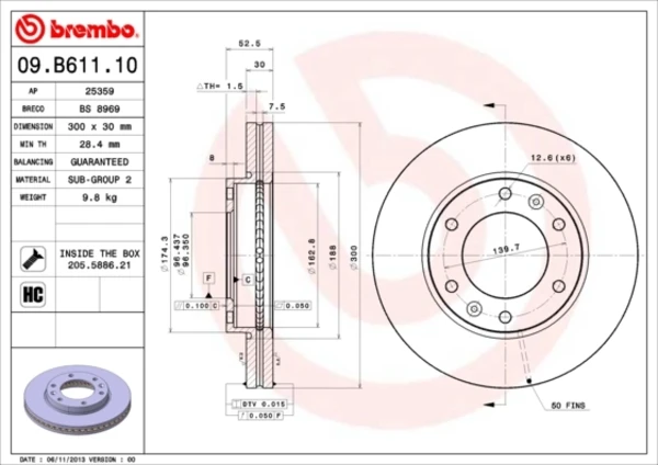 09B61110 Brembo
