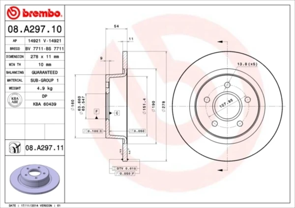 08A29711 Brembo