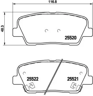 Pastillas de freno traseras P30063 Brembo