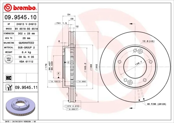 09954511 Brembo