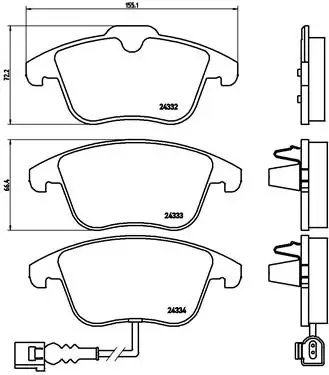 Pastillas de freno P85112 Brembo