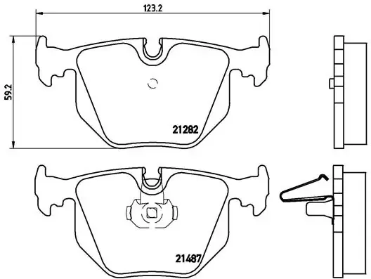 Pastillas de freno traseras P06020 Brembo